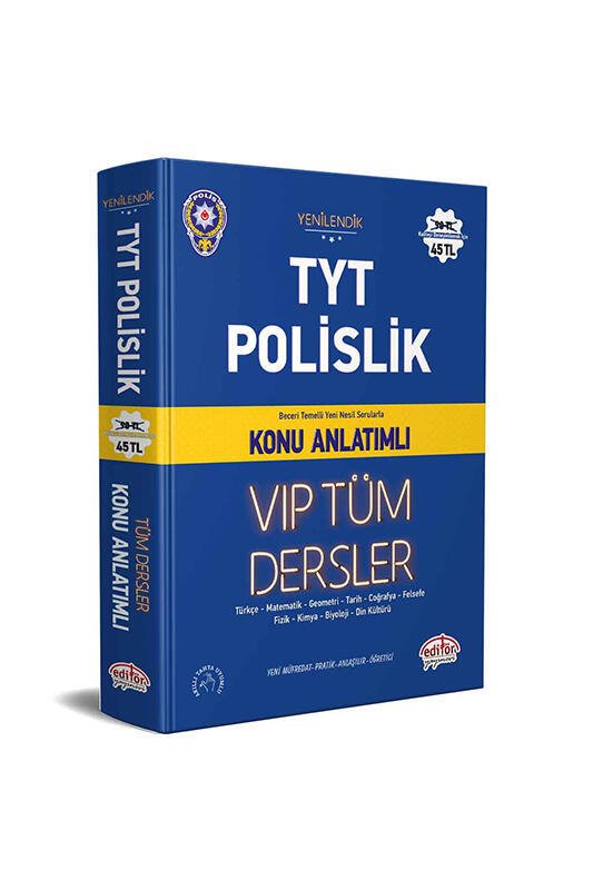 Editör Yayınevi TYT Polislik VIP Tüm Dersler Konu Anlatımlı