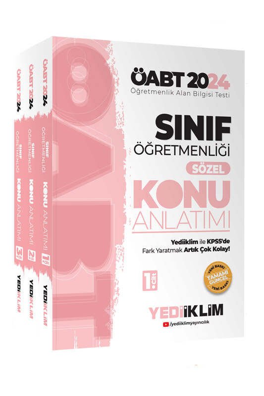 Yediiklim Yayınları 2024 ÖABT Sınıf Öğretmenliği Alan Konu Anlatımı (3 Cilt)