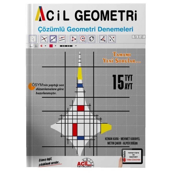 Acil Yayınları TYT AYT Acil Geometri 15 Çözümlü Denemeleri