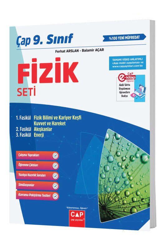 Çap Yayınları 2025 9. Sınıf Anadolu Fizik Seti