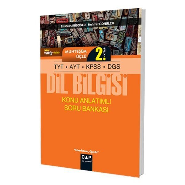 Çap Yayınları TYT AYT KPSS DGS Dil Bilgisi Muhteşem Üçlü 2. Kitap Konu Anlatımlı Soru Bankası