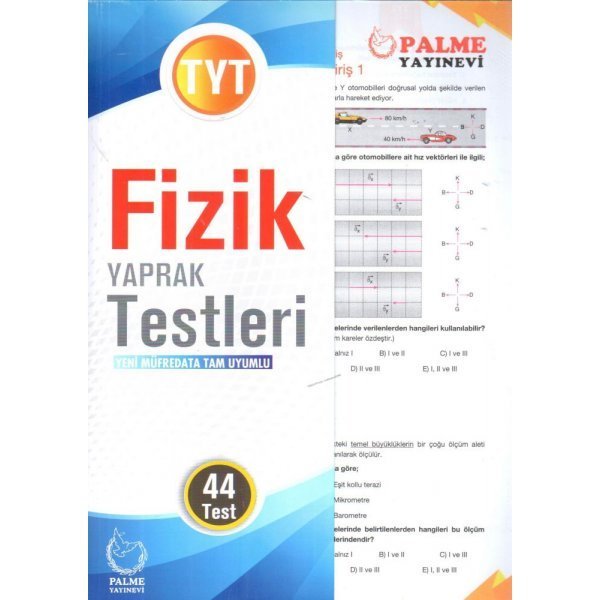 Palme Yayınları TYT Fizik Yaprak Testleri