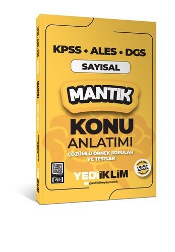 Yediiklim Yayınları 2025 KPSS ALES DGS Sayısal Mantık Konu Anlatımı