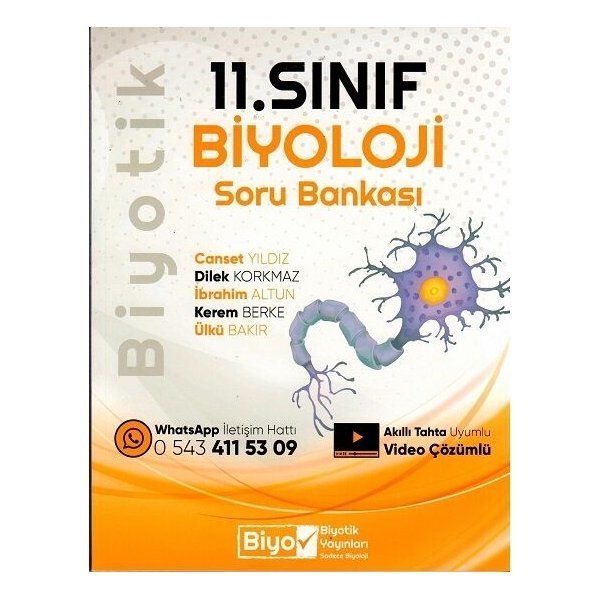 Biyotik Yayınları 11. Sınıf Biyoloji Soru Bankası