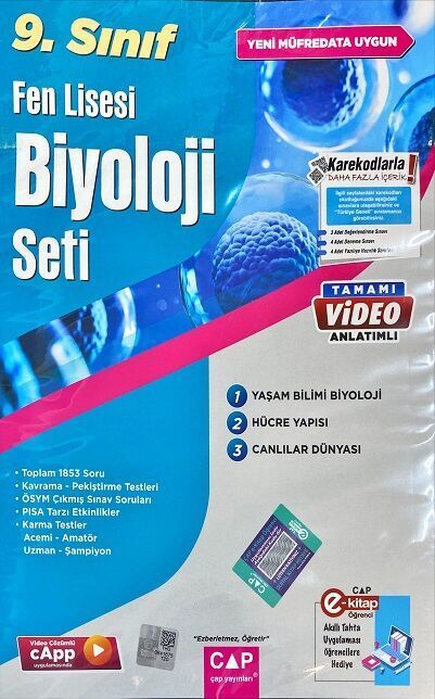 Çap Yayınları 9. Sınıf Fen Lisesi Biyoloji Seti