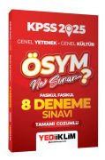 Yediiklim Yayınları 2025 KPSS Genel Yetenek Genel Kültür ÖSYM Ne Sorar Tamamı Çözümlü 8 Fasikül Deneme Sınavı
