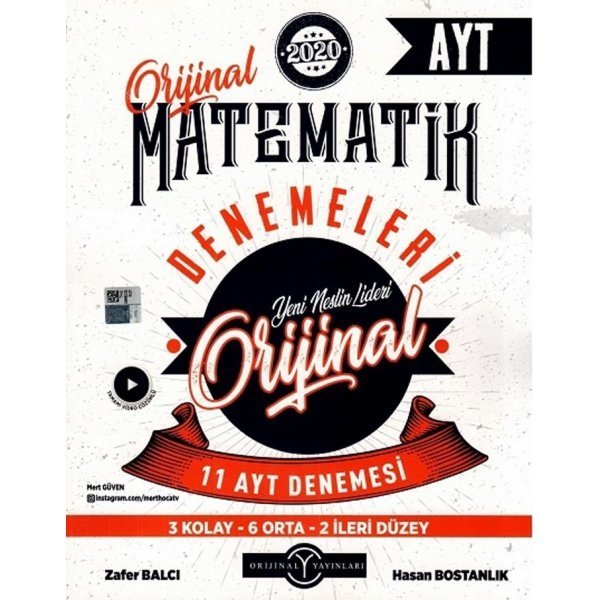 Orijinal Yayınları AYT Orijinal Matematik 11 li Denemeleri