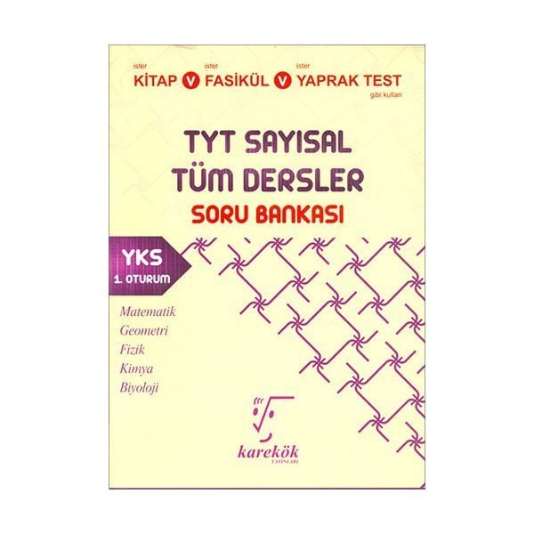 Karekök Yayınları TYT Sayısal Tüm Dersler Soru Bankası