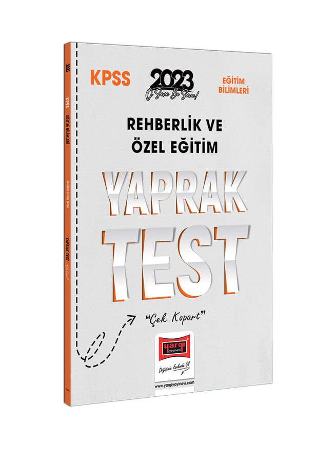 Yargı Yayınları 2023 KPSS Eğitim Bilimleri Rehberlik ve Özel Eğitim Yaprak Test