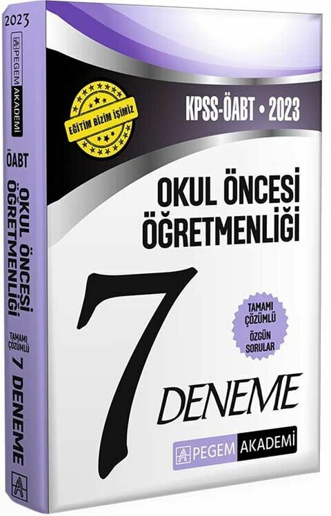 Pegem Yayınları 2023 KPSS ÖABT Okul Öncesi Öğretmenliği 7 Deneme