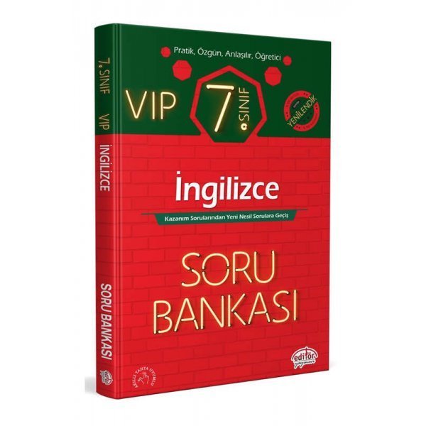 Editör Yayınları 7. Sınıf VIP İngilizce Soru Bankası