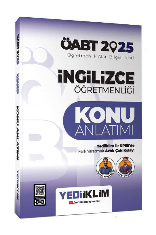 Yediiklim Yayınları 2025 ÖABT İngilizce Öğretmenliği Konu Anlatımı