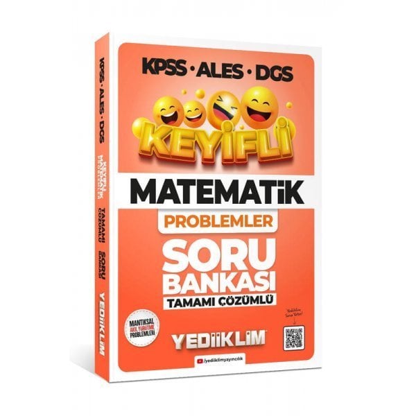 Yediiklim Yayınları 2022 KPSS ALES DGS Keyifli Matematik Problemler Tamamı Çözümlü Soru Bankası
