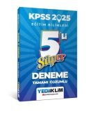Yediiklim Yayınları 2025 KPSS Eğitim Bilimleri Tamamı Çözümlü Süper 5 li Deneme